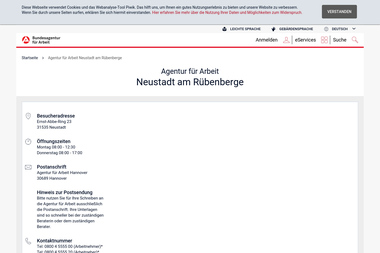 con.arbeitsagentur.de/prod/apok/service-vor-ort/agentur-fuer-arbeit-neustadt-am-ruebenberge-neustadt - Berufsberater Neustadt Am Rübenberge