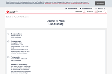con.arbeitsagentur.de/prod/apok/service-vor-ort/agentur-fuer-arbeit-quedlinburg-quedlinburg.html - Berufsberater Quedlinburg