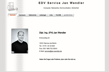 jan-wendler.de - Computerservice Bernau Bei Berlin