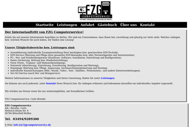 fzgcomputerservice.de - Computerservice Bitterfeld-Wolfen
