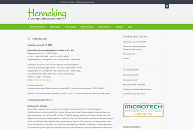 henneking.de/impressum - Computerservice Vlotho