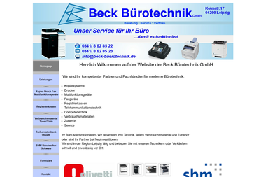 beck-buerotechnik.de - Kopierer Händler Leipzig