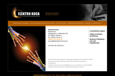 elektro-koca.de/kontakt.html - Elektriker Bad Tölz