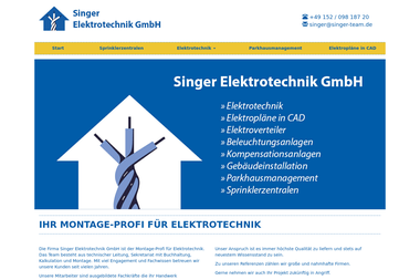 singer-elektrotechnik-gmbh.de - Elektriker Bietigheim-Bissingen