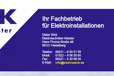 elektrowick.de - Elektriker Heidelberg