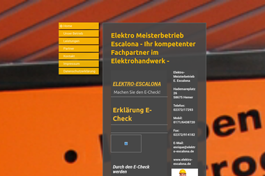 elektro-escalona.de - Elektriker Hemer