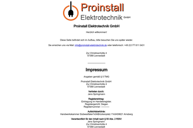 proinstall-elektrotechnik.de - Elektriker Lennestadt