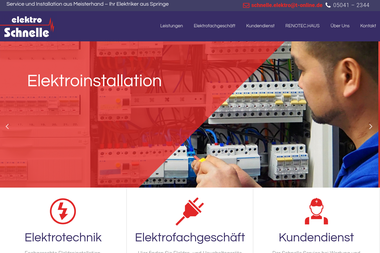 elektroschnelle.de - Elektriker Springe