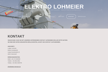 elektro-lohmeier.de/contact.html - Elektriker Warendorf