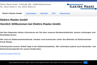 maeke.net - Elektriker Wilhelmshaven