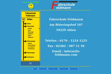 fs-feldmann.com/Kontakt.htm - Fahrschule Ahlen