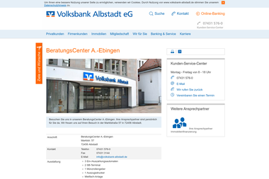 volksbank-albstadt.de/homepage/ansprechpartner1/Privatkunden/BeratungsCenterHauptstelleAEbingen.html - Finanzdienstleister Albstadt