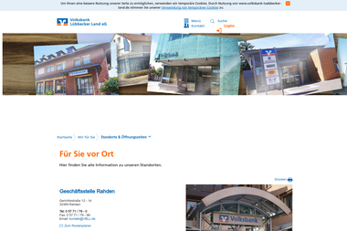 volksbank-luebbecker-land.de/wir-fuer-sie/geschaeftsstellen-oeffnungszeiten.html#!app_data/21 - Finanzdienstleister Rahden