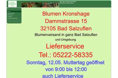 blumen-kronshage.de - Blumengeschäft Bad Salzuflen