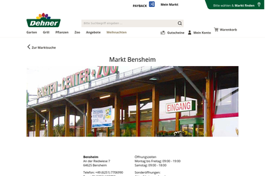 dehner.de/markt/bensheim - Blumengeschäft Bensheim