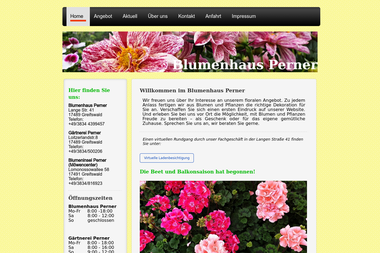 blumenhaus-perner.de - Blumengeschäft Greifswald