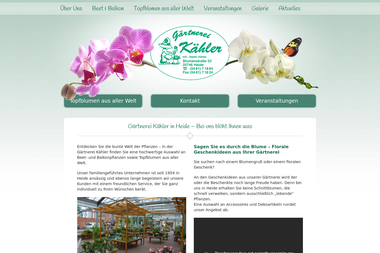 gaertnerei-kaehler.de - Blumengeschäft Heide