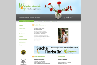 weihrauch-friedhofsgaertnerei.de - Blumengeschäft Hennigsdorf