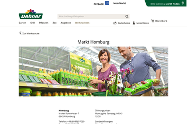 dehner.de/markt/homburg - Blumengeschäft Homburg