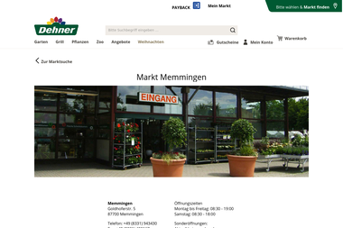 dehner.de/markt/memmingen - Blumengeschäft Memmingen