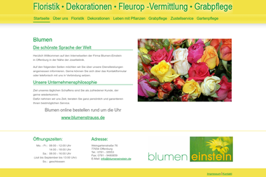 blumen-einstein.de - Blumengeschäft Offenburg