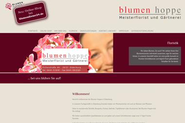 blumenhoppe-oldenburg.de - Blumengeschäft Oldenburg