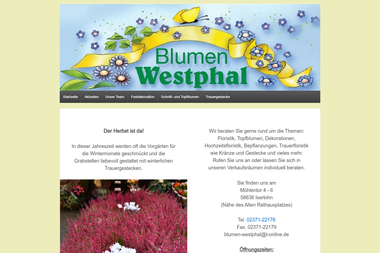 blumen-westphal.net - Blumengeschäft Quickborn