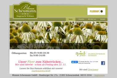 blumen-scheumann.de - Blumengeschäft Schwarzenbek