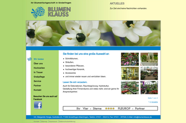 blumenklauss.de - Blumengeschäft Sindelfingen