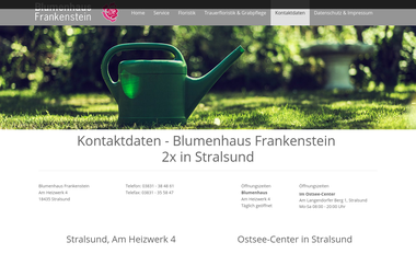 blumenhaus-frankenstein.de/kontaktdaten - Blumengeschäft Stralsund