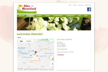alice-im-blumenland.de/filialen/toenisforst.shtml - Blumengeschäft Tönisvorst
