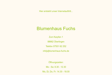 blumenhaus-fuchs.de - Blumengeschäft Überlingen