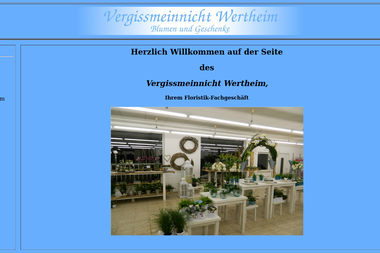 vergissmeinnicht-wertheim.de - Blumengeschäft Wertheim