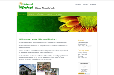 gaertnerei-morbach.de - Blumengeschäft Wittlich
