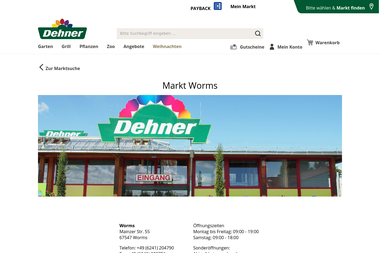 dehner.de/markt/worms - Blumengeschäft Worms
