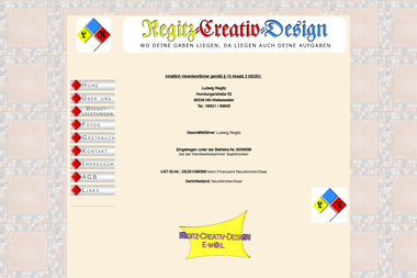 regitz-creativ-design.de/Impressum.html - Grafikdesigner Neunkirchen