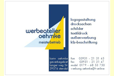 werbeatelier-oehmke.de - Grafikdesigner Stendal