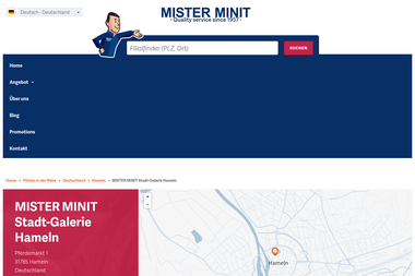 misterminit.eu/de_de/shops/mister-minit-stadt-galerie-hameln - Graveur Hameln