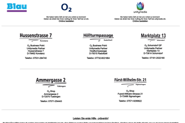 o2-tuebingen.de - Handyservice Sigmaringen