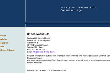 praxis-dr-lutz-ds.de - Dermatologie Donaueschingen