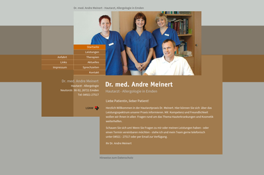 hautarztpraxis-meinert.de - Dermatologie Emden