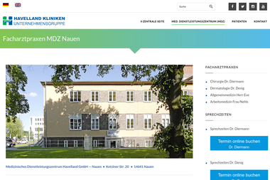 havelland-kliniken.de/Medizinisches-Dienstleistungszentrum-Havelland/arztpraxen-nauen.html - Dermatologie Nauen