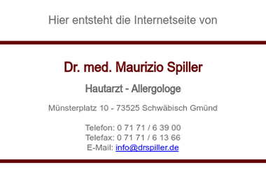 drspiller.de - Dermatologie Schwäbisch Gmünd