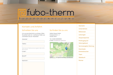 fubotherm.de/anfahrt-und-kontakt.html - Klimaanlagenbauer Jülich