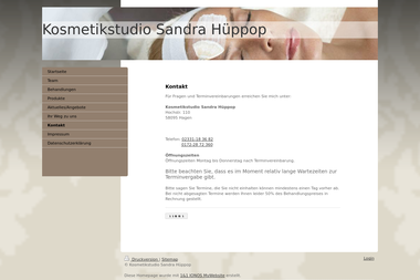 kosmetikstudio-sandra-hueppop.de/kontakt - Kosmetikerin Hagen
