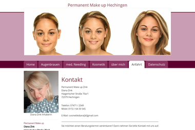 permanent-make-up-zink.de/anfahrt/kontakt - Kosmetikerin Hechingen