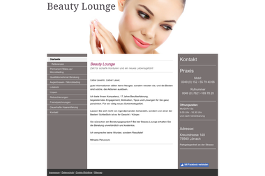 beauty-lounge-loerrach.de - Kosmetikerin Lörrach