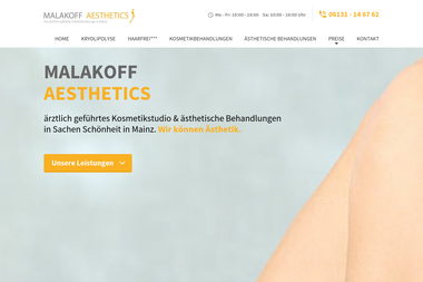 malakoff-aesthetics.de - Kosmetikerin Mainz