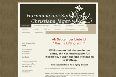 harmonie-der-sinne.info - Kosmetikerin Waltrop