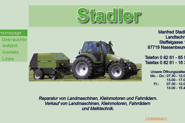 stadler-landtechnik.de - Landmaschinen Mindelheim